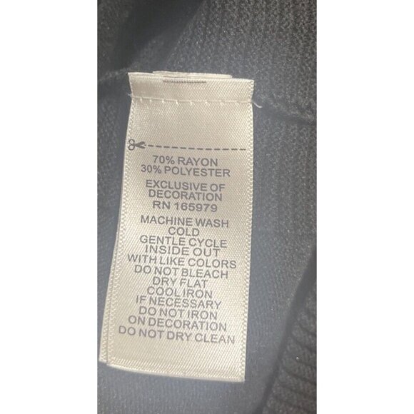 CABLE & GAUGE Womens Small Black Long Sleeve Pullover Sweater with Sparkles READ - Picture 10 of 10